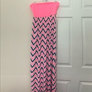 Strapless maxi dress